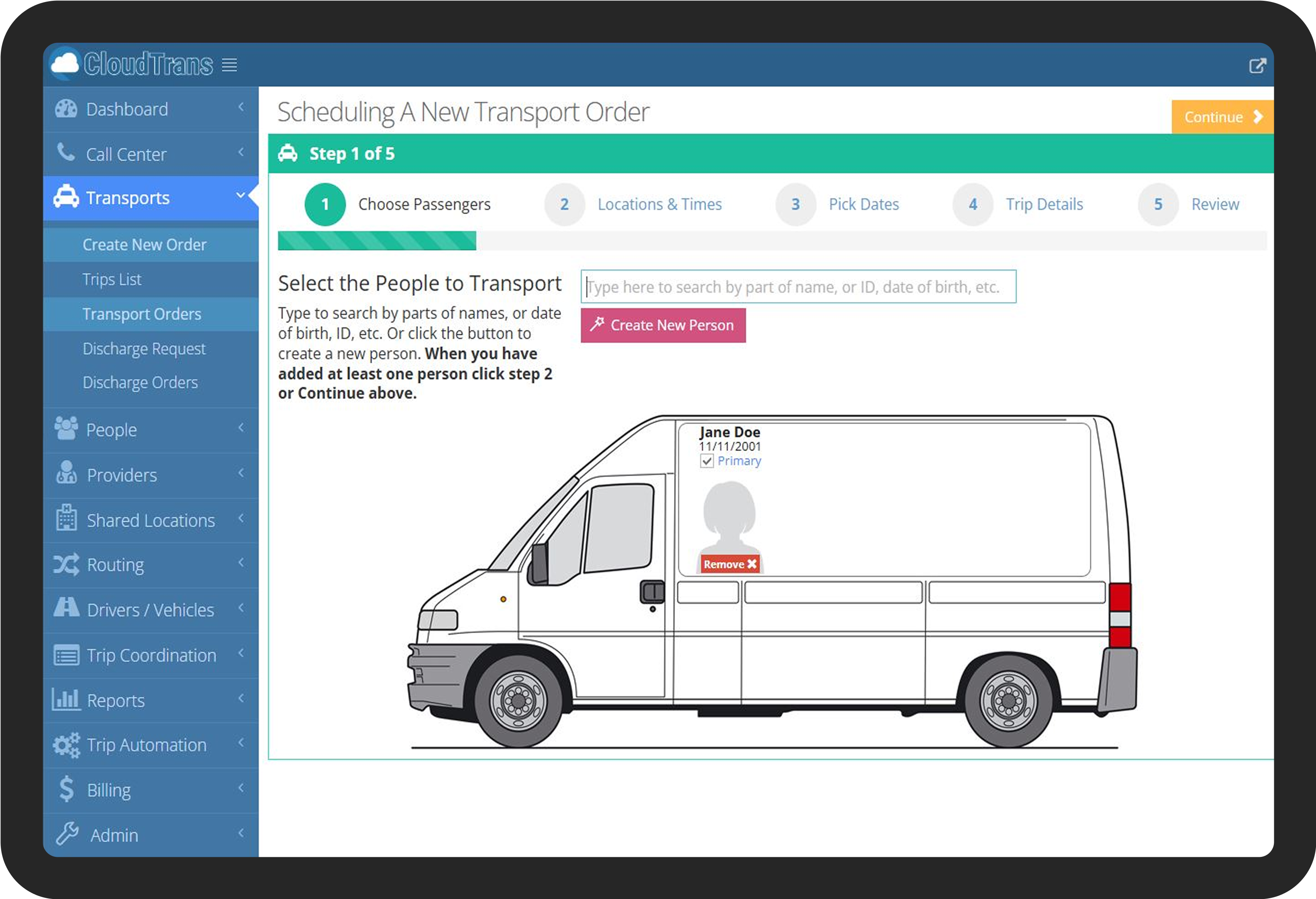 CloudTrans user interface.